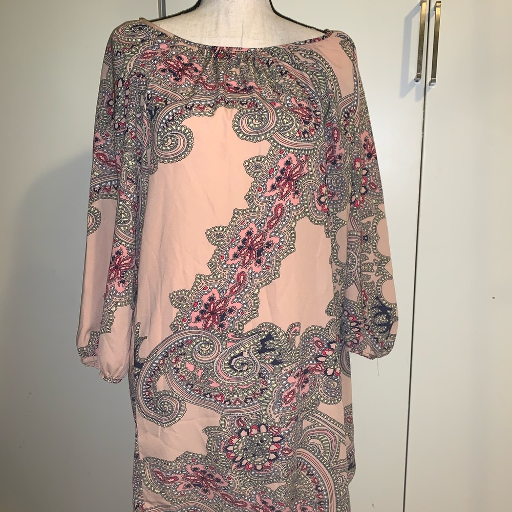 Midi cute patterned dress